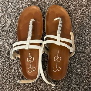 Jessica Simpson White Sandles
